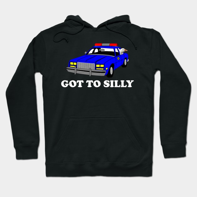 Funny Got Too Silly Goose Police Car Tee Hoodie by Tees Bondano